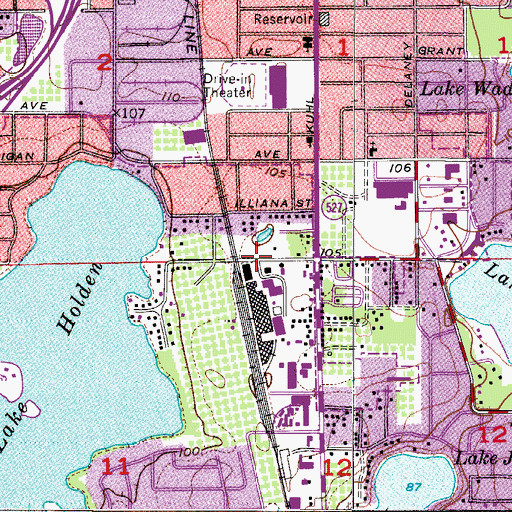 Topographic Map of Orange Avenue Shopping Center, FL