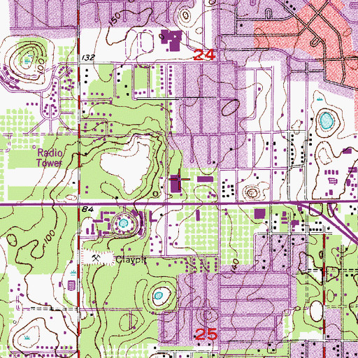 Topographic Map of Parkwood Plaza, FL