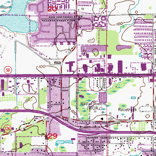 Topographic Map of Orlando Promotional Center, FL