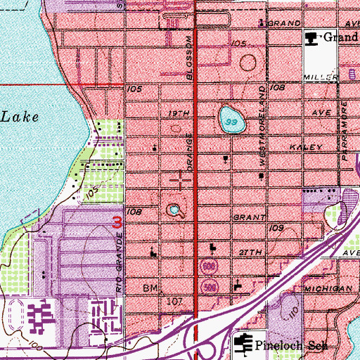 Topographic Map of Southgate Shopping Center, FL