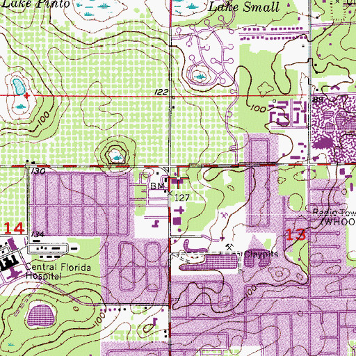 Topographic Map of Silver Star Plaza, FL