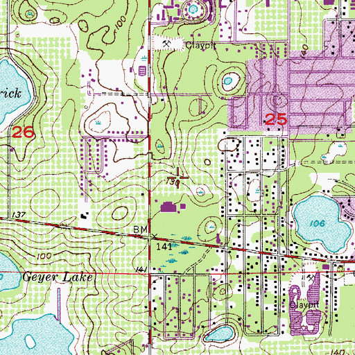 Topographic Map of Plaza of the Oaks, FL