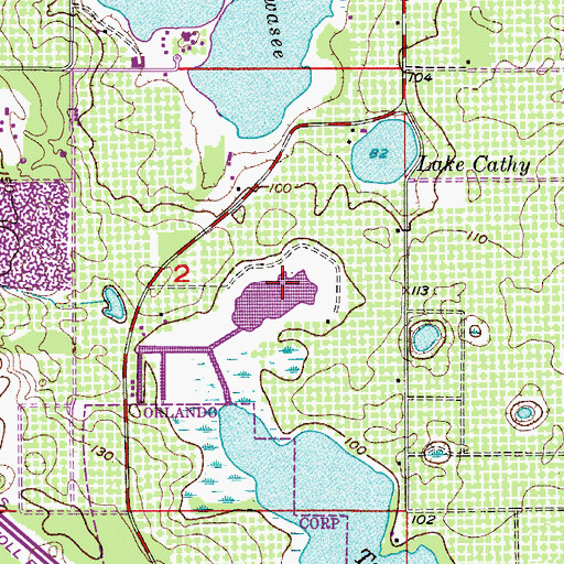 Topographic Map of Factory Outlet Mall - Orlando, FL