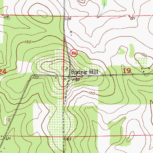 Topographic Map of Spring Hill Shopping Center, FL