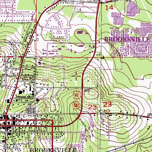 Topographic Map of South Plaza, FL