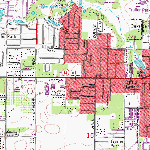 Topographic Map of West Zephyr Plaza, FL