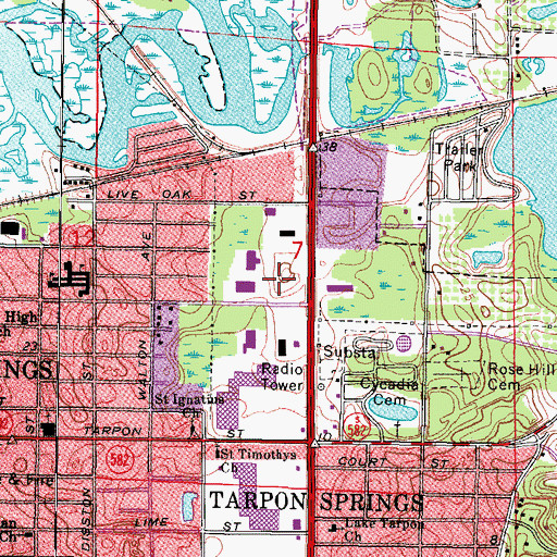 Topographic Map of Mount Vernon Shopping Center, FL