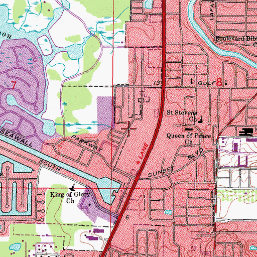 Topographic Map of Gateway Plaza, FL