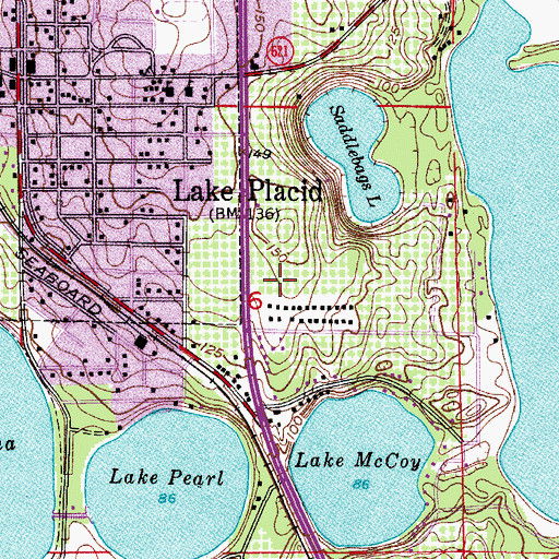 Topographic Map of Lake Placid Shopping Center, FL