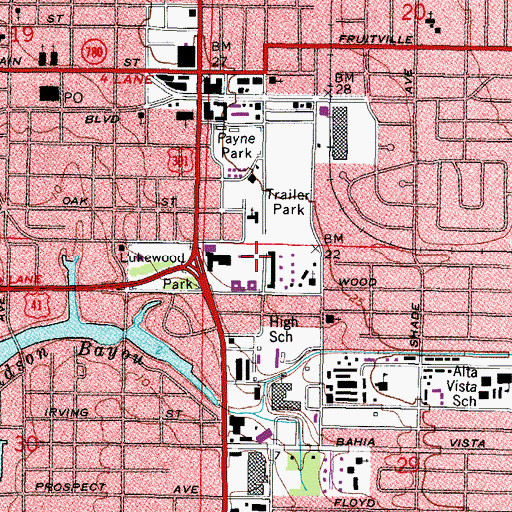 Topographic Map of Crossroads Shopping Center, FL