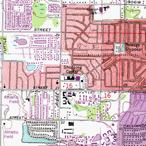 Topographic Map of Northeast Plaza Shopping Center, FL