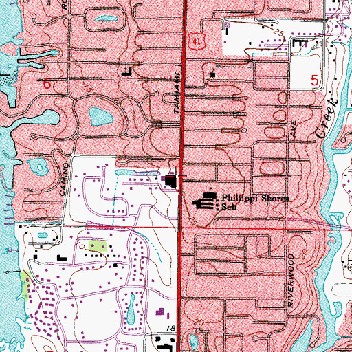 Topographic Map of Trail Plaza, FL