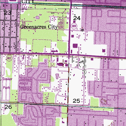 Topographic Map of Aloha Plaza, FL