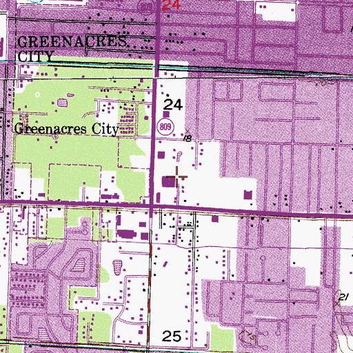 Topographic Map of Worth Plaza, FL