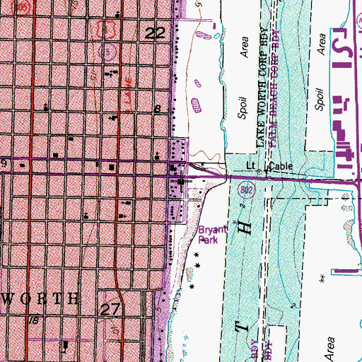 Topographic Map of Plaza Del Mar, FL