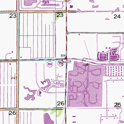Topographic Map of Boynton West Shopping Center, FL