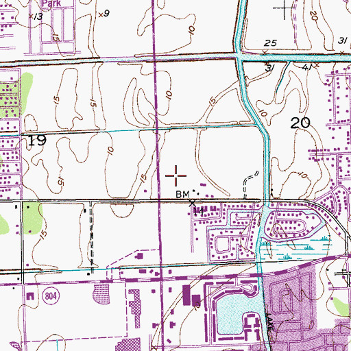 Topographic Map of Boynton Beach Mall, FL