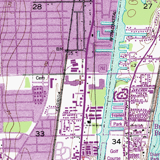 Topographic Map of Sunshine Square, FL