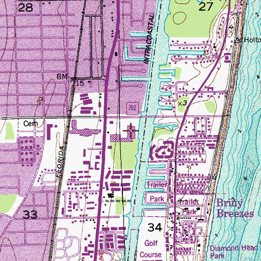 Topographic Map of Causeway Square, FL