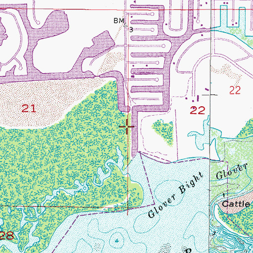 Topographic Map of Gulf Points Square, FL