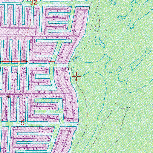Topographic Map of The Rafters, FL