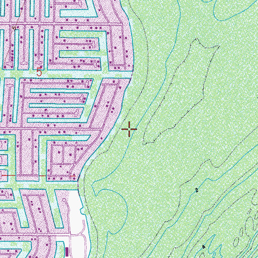 Topographic Map of South Pointe Center, FL