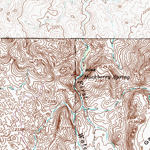 Topographic Map of Hackberry Spring, AZ