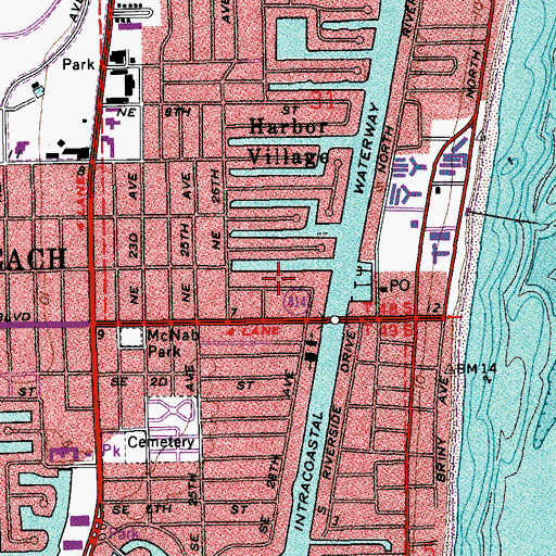 Topographic Map of Atlantic Square, FL