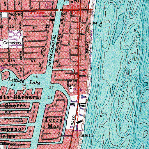 Topographic Map of Lakeside Shoppes, FL