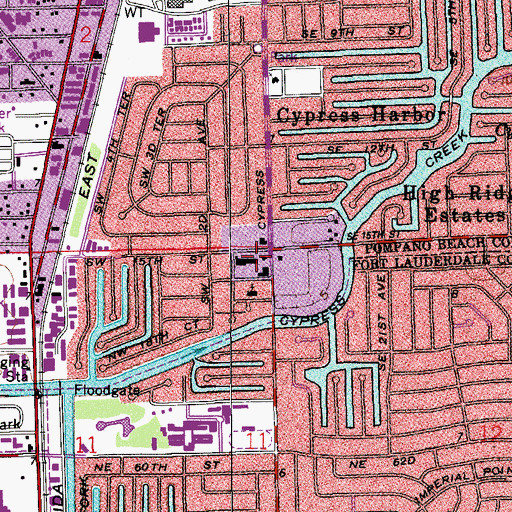 Topographic Map of Cypress Shopping Center, FL