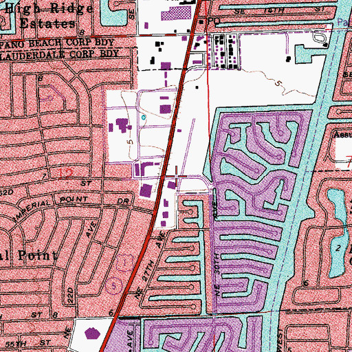Topographic Map of Imperial Shopping Plaza, FL
