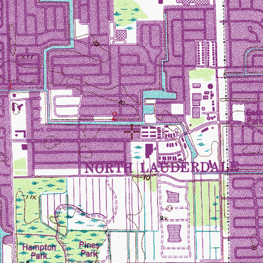 Topographic Map of North Lauderdale Square, FL