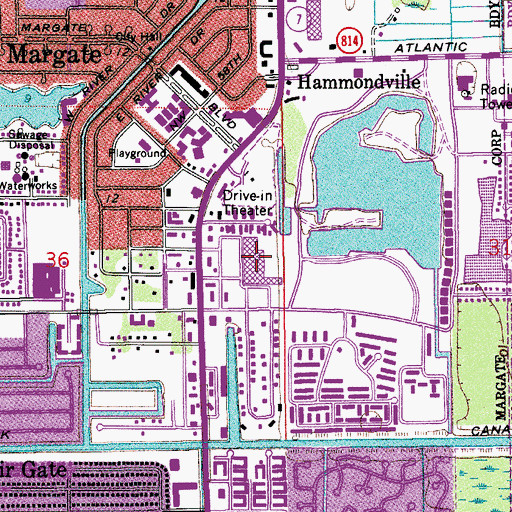 Topographic Map of Lakewood Mall, FL