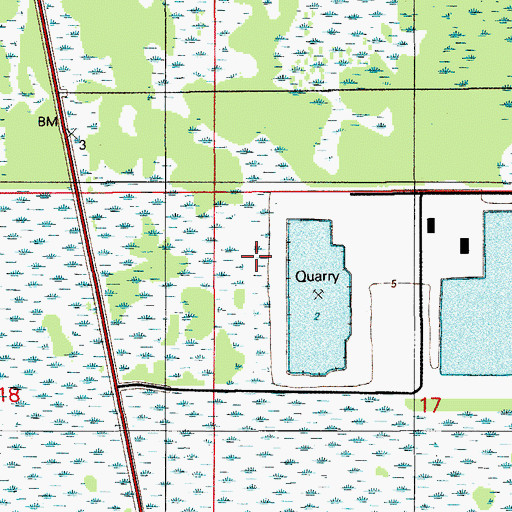 Topographic Map of Palm Drive Shopping Plaza, FL