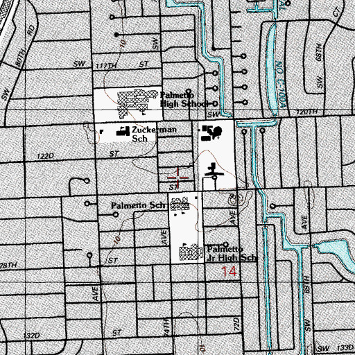 Topographic Map of Devonnaire Shopping Center, FL