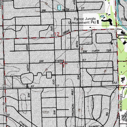 Topographic Map of University Shopping Center, FL