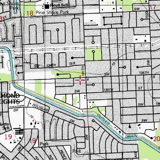 Topographic Map of Bird-Galloway Center, FL