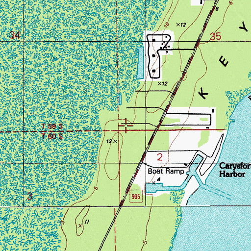 Topographic Map of Kendall Mall, FL