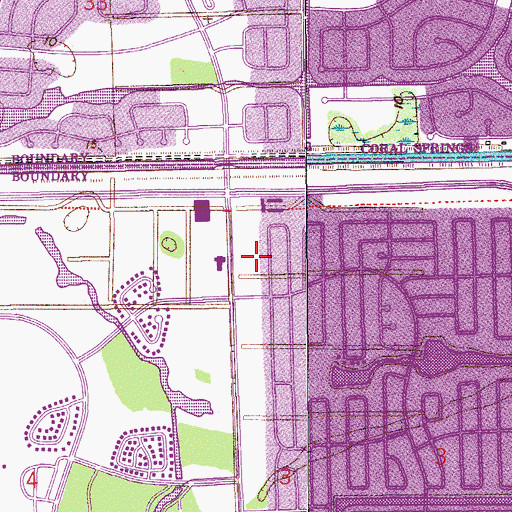 Topographic Map of Sunflower Shopping Plaza, FL