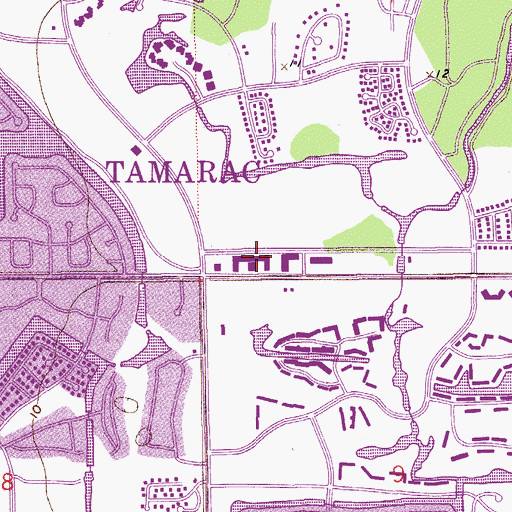 Topographic Map of Shops of Tamarac, FL
