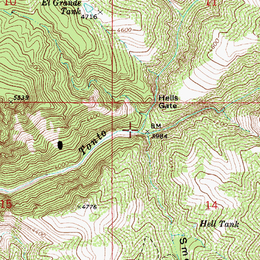Topographic Map of Haigler Creek, AZ