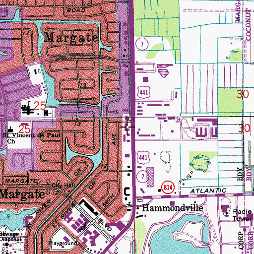 Topographic Map of Rost Plaza, FL
