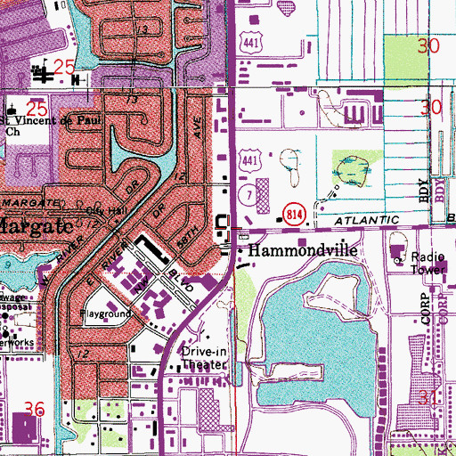 Topographic Map of Morell Plaza, FL