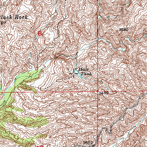 Topographic Map of Hale Tank, AZ