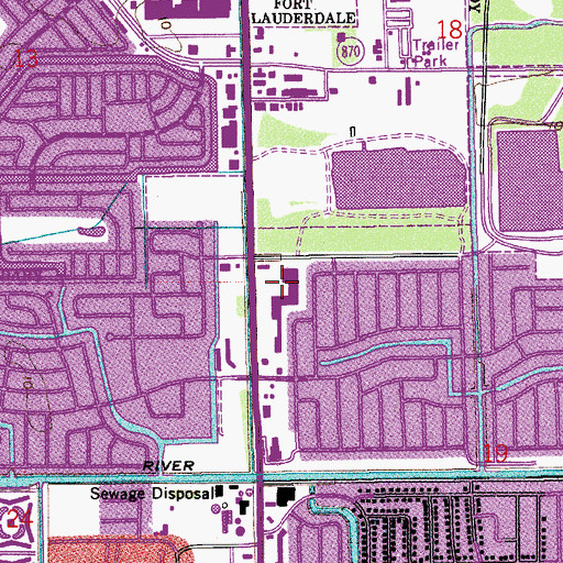 Topographic Map of Shops at Orioles Estates, FL