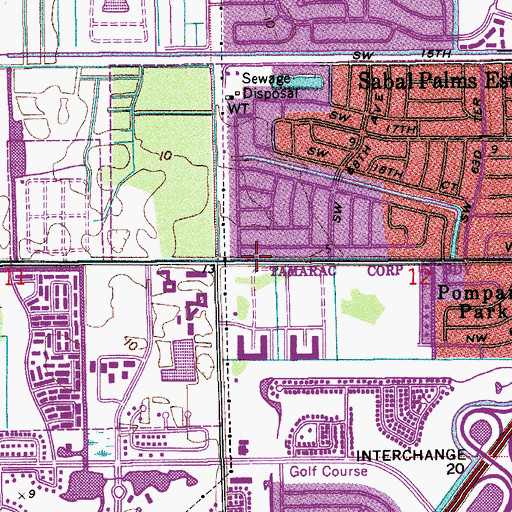 Topographic Map of Camino Square, FL