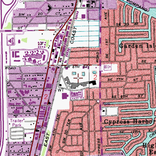 Topographic Map of Cypress Plaza, FL