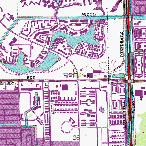 Topographic Map of Oakbrook Plaza, FL