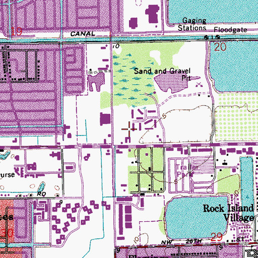 Topographic Map of Shoppes of Oakland Forest, FL