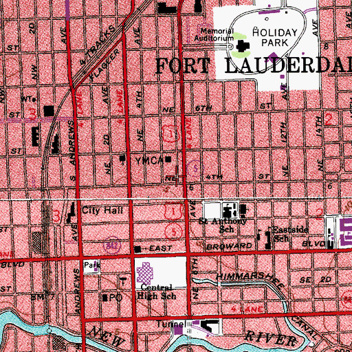 Topographic Map of Best Plaza, FL
